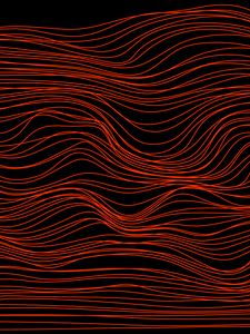 Preview wallpaper lines, waves, distortion, red, abstraction