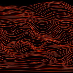 Preview wallpaper lines, waves, distortion, red, abstraction