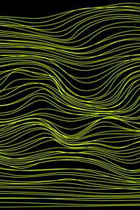 Preview wallpaper lines, waves, distortion, abstraction, yellow