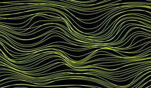 Preview wallpaper lines, waves, distortion, abstraction, yellow