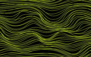Preview wallpaper lines, waves, distortion, abstraction, yellow