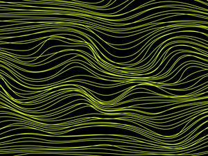 Preview wallpaper lines, waves, distortion, abstraction, yellow