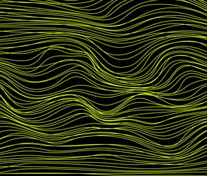 Preview wallpaper lines, waves, distortion, abstraction, yellow