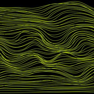 Preview wallpaper lines, waves, distortion, abstraction, yellow