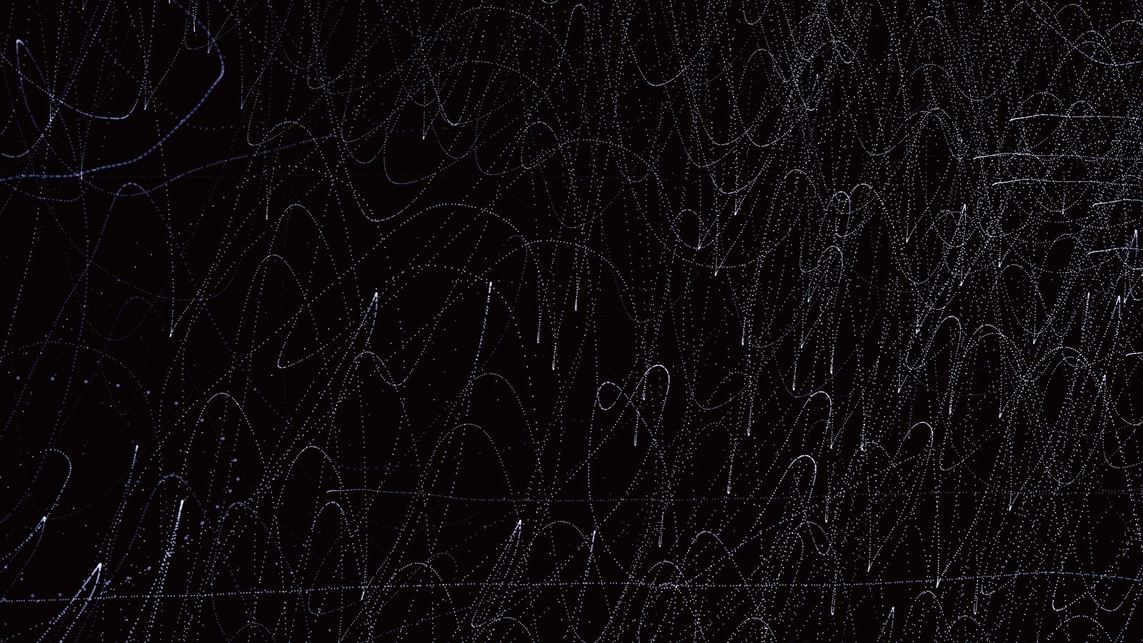 1600x900 Wallpaper lines, waves, intersection, black, abstraction