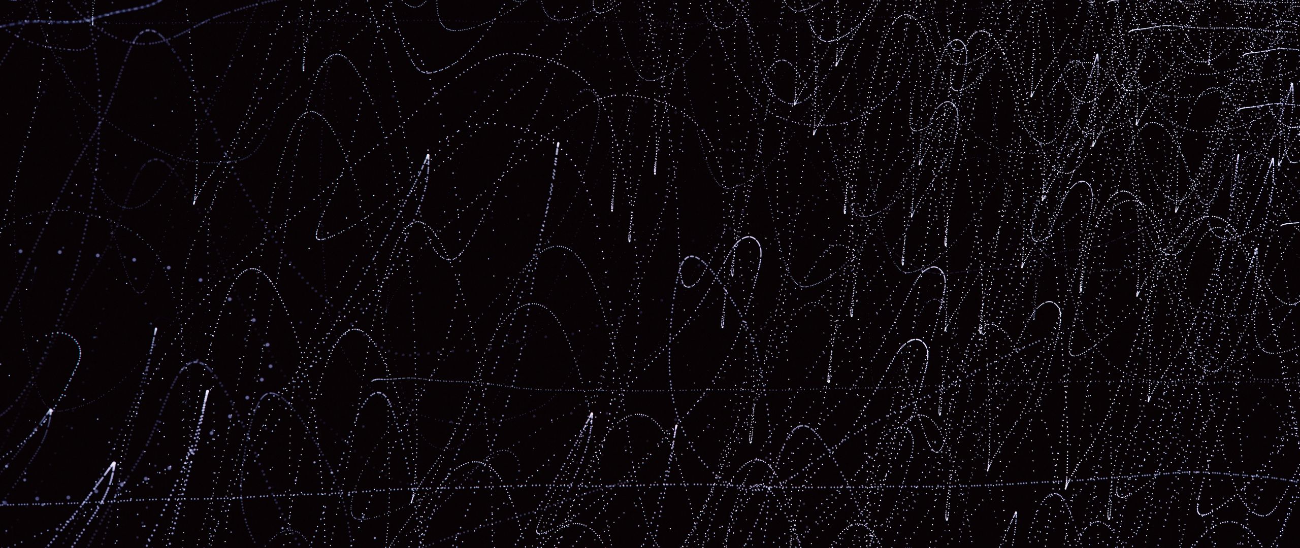 2560x1080 Wallpaper lines, waves, intersection, black, abstraction