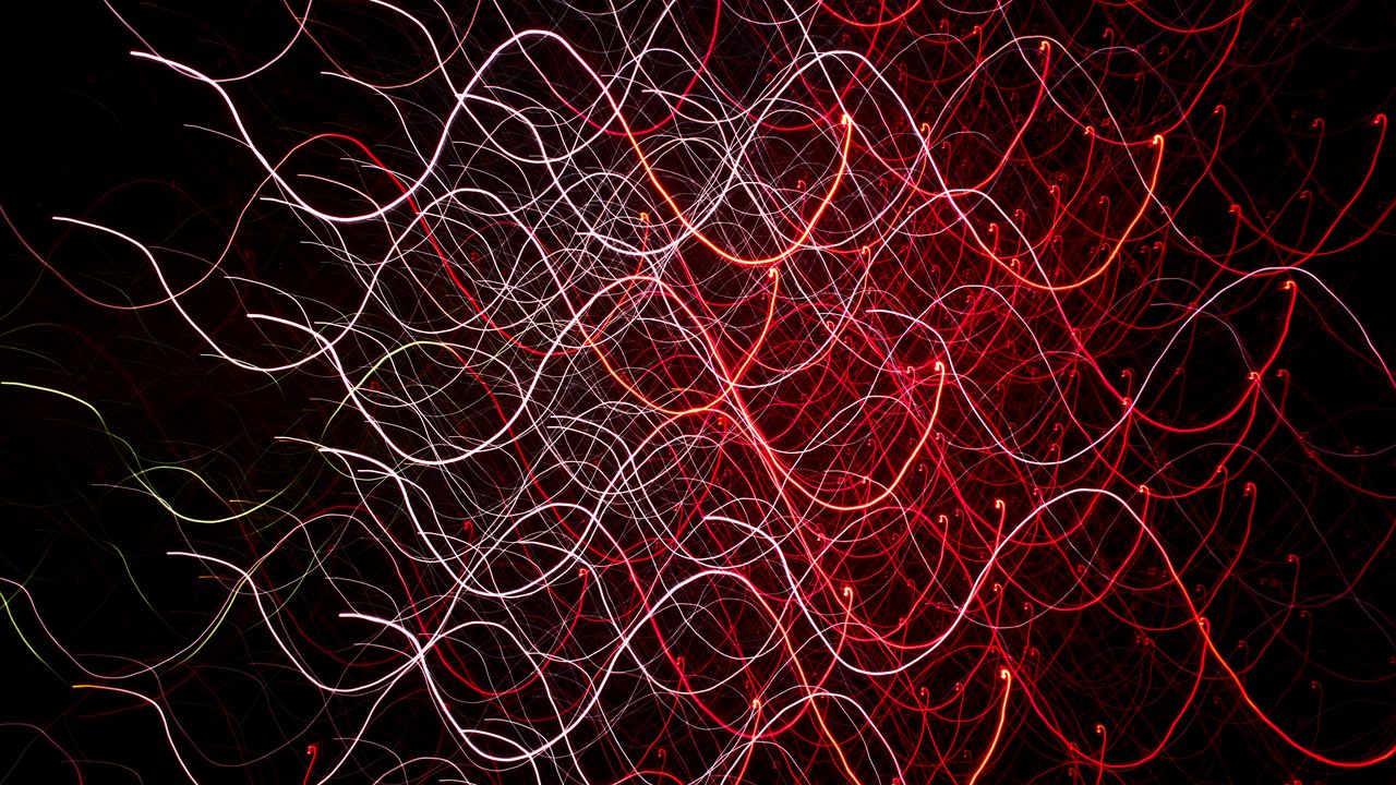 Wallpaper lines, waves, threads, glow, light, abstraction