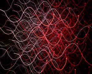 Preview wallpaper lines, waves, threads, glow, light, abstraction