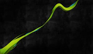 Preview wallpaper lines, wavy, black, green, white