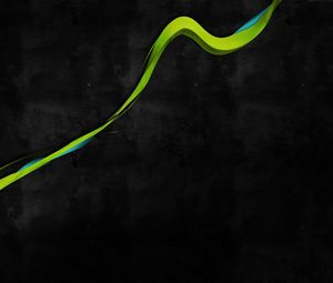 Preview wallpaper lines, wavy, black, green, white