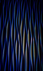 Preview wallpaper lines, wavy, blue, black, texture