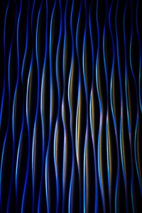 Preview wallpaper lines, wavy, blue, black, texture