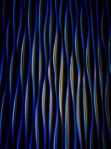 Preview wallpaper lines, wavy, blue, black, texture