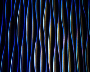 Preview wallpaper lines, wavy, blue, black, texture