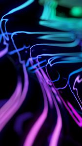 Preview wallpaper lines, wavy, colorful, glow, abstraction