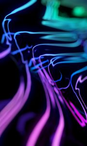 Preview wallpaper lines, wavy, colorful, glow, abstraction