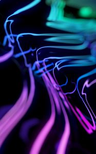 Preview wallpaper lines, wavy, colorful, glow, abstraction