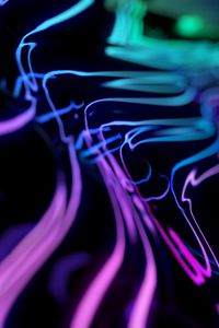 Preview wallpaper lines, wavy, colorful, glow, abstraction
