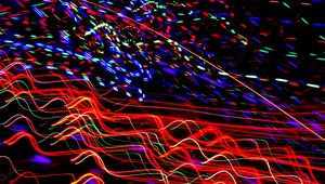 Preview wallpaper lines, wavy, glitter, glow, abstraction