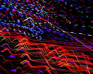 Preview wallpaper lines, wavy, glitter, glow, abstraction