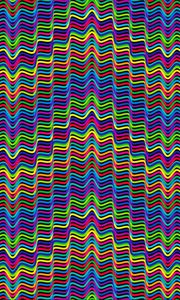 Preview wallpaper lines, wavy, multicolored, prismatic, chromatic