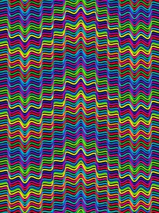 Preview wallpaper lines, wavy, multicolored, prismatic, chromatic