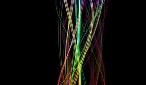 Preview wallpaper lines, wavy, multicolored, twisted