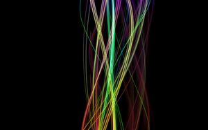 Preview wallpaper lines, wavy, multicolored, twisted