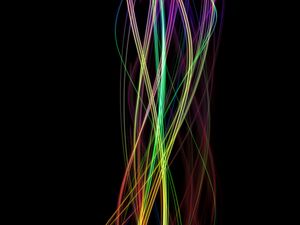 Preview wallpaper lines, wavy, multicolored, twisted