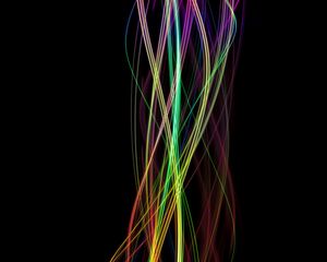 Preview wallpaper lines, wavy, multicolored, twisted