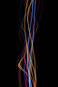 Preview wallpaper lines, wavy, multicolored, plexus, glow