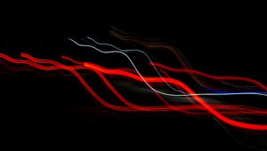 Preview wallpaper lines, wavy, neon, freezelight, black