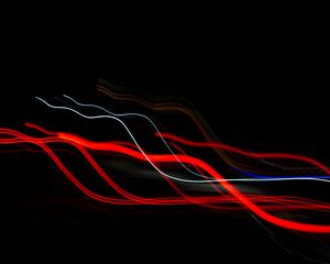 Preview wallpaper lines, wavy, neon, freezelight, black