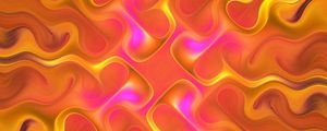 Preview wallpaper lines, wavy, orange, patterns