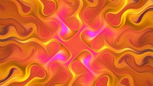 Preview wallpaper lines, wavy, orange, patterns