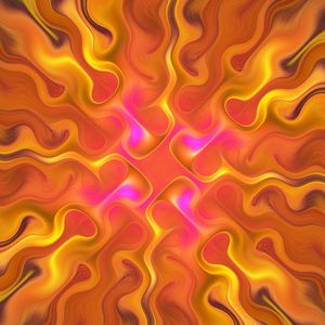 Preview wallpaper lines, wavy, orange, patterns