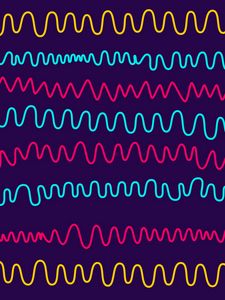 Preview wallpaper lines, wavy, patterns, multicolored