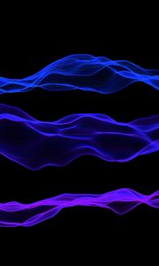 Preview wallpaper lines, wavy, purple, blue