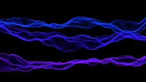 Preview wallpaper lines, wavy, purple, blue