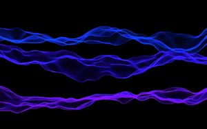 Preview wallpaper lines, wavy, purple, blue