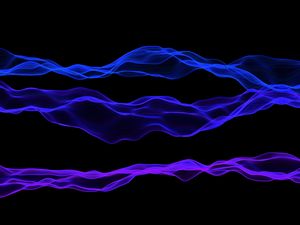 Preview wallpaper lines, wavy, purple, blue