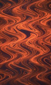 Preview wallpaper lines, wavy, ripples, distortion, abstraction, brown