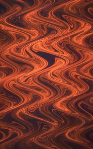 Preview wallpaper lines, wavy, ripples, distortion, abstraction, brown