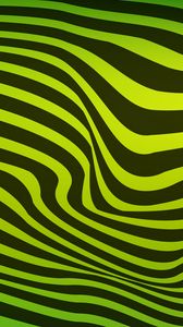 Preview wallpaper lines, wavy, stripes, black, green