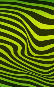 Preview wallpaper lines, wavy, stripes, black, green