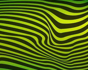 Preview wallpaper lines, wavy, stripes, black, green
