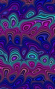 Preview wallpaper lines, wavy, swirling, multicolored