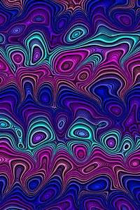 Preview wallpaper lines, wavy, swirling, multicolored