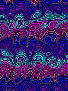 Preview wallpaper lines, wavy, swirling, multicolored