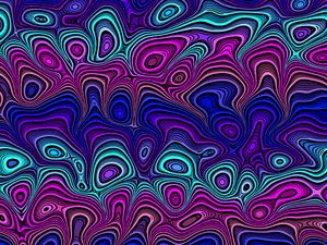 Preview wallpaper lines, wavy, swirling, multicolored